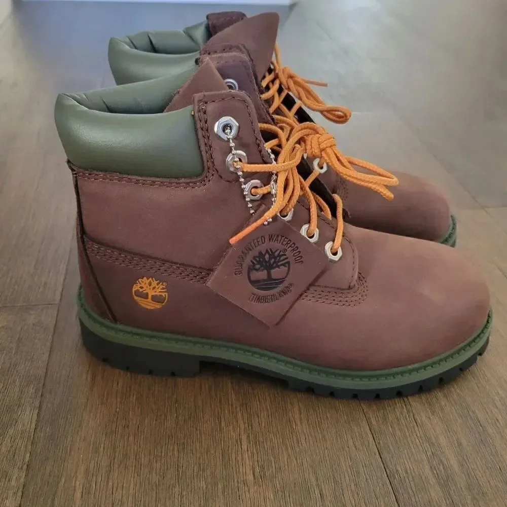 Timberland Premium Nubuck 6-Inch Waterproof Boots New Boys aize 2